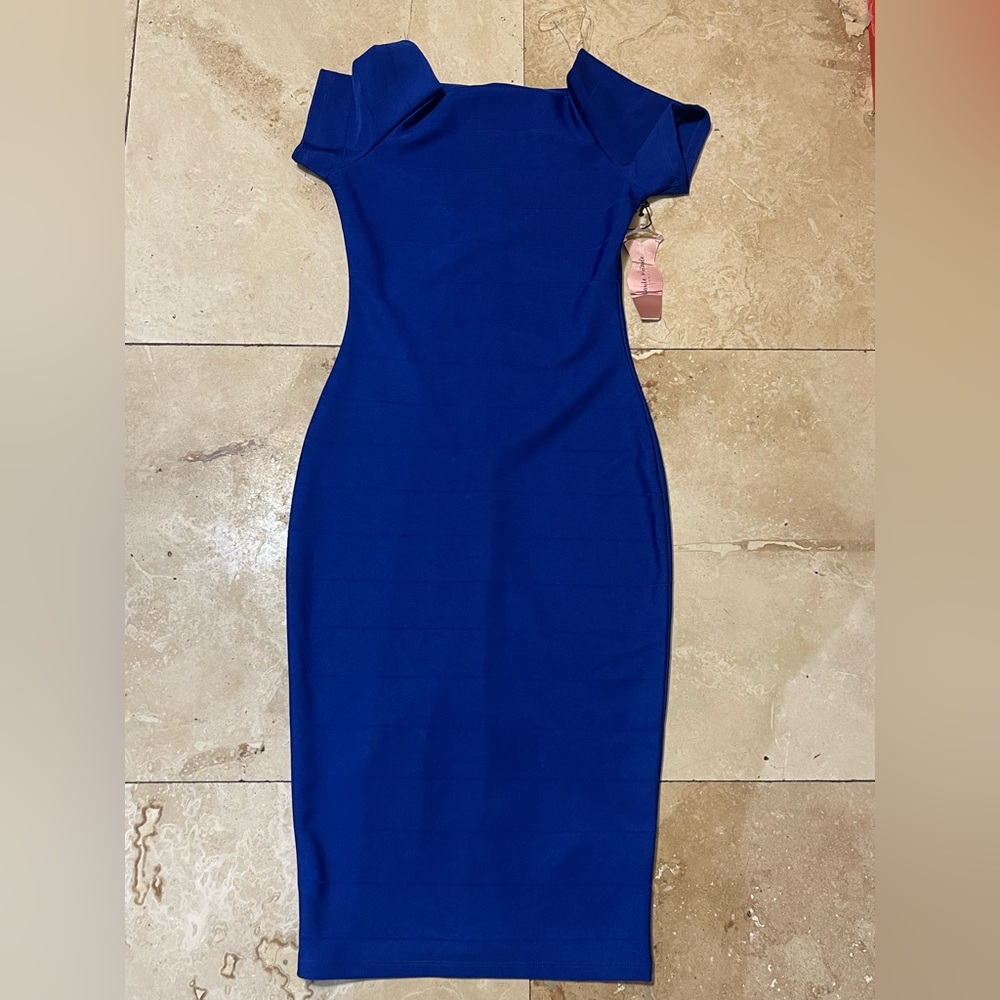Haute Monde Royal Blue Midi Dress